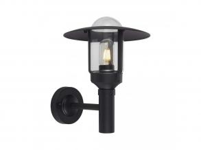 VT-1158 E27 Fali Lámpafoglalat Átlátszó Üveg Matt Fekete Test