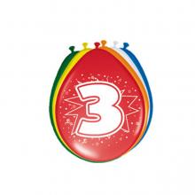 3 éves lettem - lufi, 8 darab