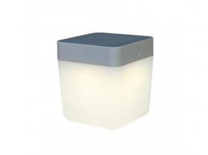 Led lámpatest , kültéri , 1W , napelemes , dimmelhető , meleg fehér , IP44 , ezüst , LUTEC , TABLE CUBE