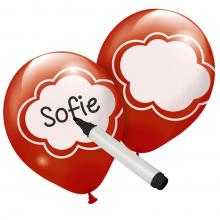 Rajzolható lufi, 6 darab szett