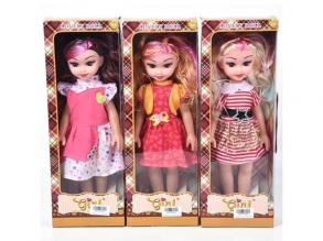 Lovely Doll 36cm-es divatbaba pink melírral háromféle változatban hangeffektekkel 1db