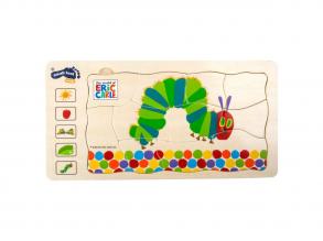 Fa hernyós formaillesztő puzzle