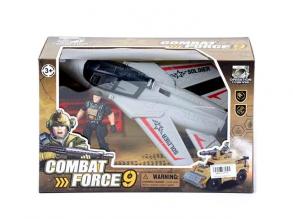 Katonai vadászgép figurával