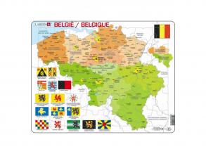 Larsen puzzle Belgium térképe, 48 darabos, holland