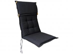 Manhattan prémium minőségű párna a magas háttámlájú székekhez, antracit színű, mérete 116x50x8 cm