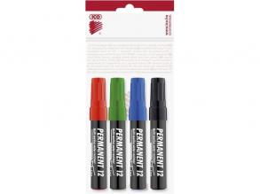 ICO Permanent 12 4db-os vegyes színes marker