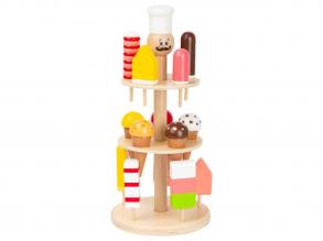 Small Foot - Fából készült Luigi fagylaltos állvány, 16 db.