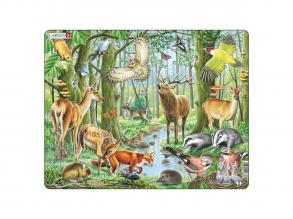 Larsen állatpuzzle  Európai erdők, 40 darabos
