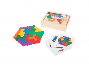 Small Foot - Fa formapuzzle hatszög