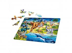 Larsen puzzle állatok  dinoszauruszok a kréta korszakból, 57 darabos