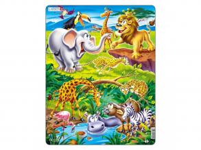 Larsen puzzle Állatok  Szafari, 18 darabos.