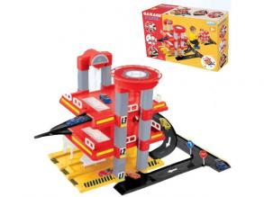 Mochtoys: 3 szintes parkolóház kisautóval 59x57x46cm