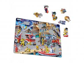 Larsen puzzle Tűzoltók, 45 darabos.