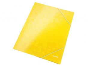 Leitz Wow karton sárga gumis mappa