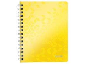 Leitz Wow A5 kockás sárga spirálfüzet