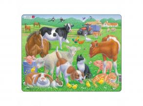 Larsen puzzle állatok  házi- és haszonállatok, 15 darabos.