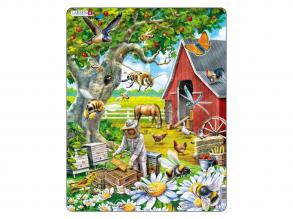 Larsen állatpuzzle  A méhész a méheknél, 53 darabos.