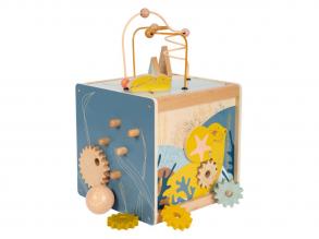 Fa golyóvezető és kézségfejlesztő kocka - Tengerpart