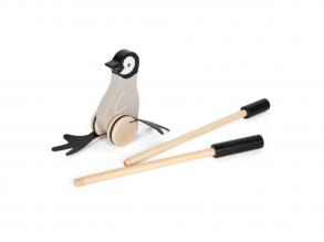 Small Foot  tologatós pingvin figura fából