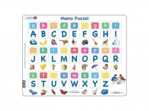 Larsen Memo Puzzle Olvasás tanulása  Az ábécé képekkel, 52 darabos, holland