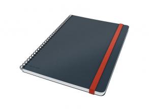 Leitz COSY Soft touch B5 bársony szürke kockás spirálfüzet