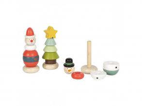 Small Foot - karácsonyi és téli rakásolható torony, szett 9 darabos