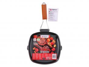 Összecsukható grill serpenyő, 24x24 cm