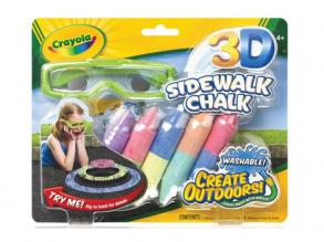 5 db kétvégű aszfaltkréta 3D-s - Crayola