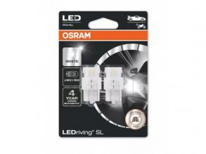 LED lámpa , égő , autó izzó , jelzőlámpa/irányjelző , 2 db-os csomag , W21/5W , 2.7 Watt , hideg fehér , Plug&Play , OSRAM L
