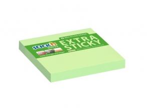 StickN ExtraSticky Recycled 76x76mm 90lap újrahasznosított pasztell zöld jegyzettömb