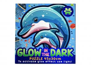 Sötétben világító puzzle: víz alatti világ  50 darabos