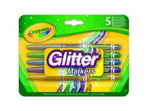 Crayola: Csillámos filctoll készlet - 5db-os