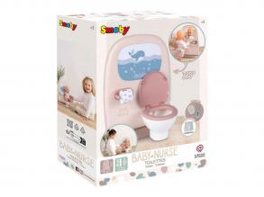 Smoby Baby Nurse WC és fürdőszoba 2 az 1-ben kiegészítőkkel