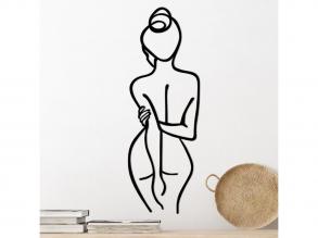 Fekete fém faltartozék | 100% fém, 72 x 26 cm | Egyedi design modern dekorációhoz