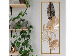 Kézzel festett dekoratív fém falkiegészítő, 32 x 5 x 90 cm | 100% fém, 0,8 mm vastag | Egyedi dizájn, tökéletes otthoni dekoráci