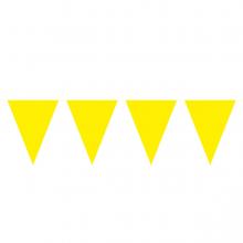 Zászló dekoráció, 10 méter, sárga