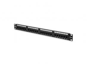 DIGITUS CAT5e 24port 19" 1U fekete árnyékolatlan Patch Panel