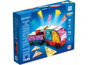 Geomag: Magnetic Tiles Gems jáművek mágneses építőkocka 24db-os szett