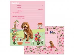 Ars Una: Cute Animals doggie kutyás partimeghívó borítékkal 10-db