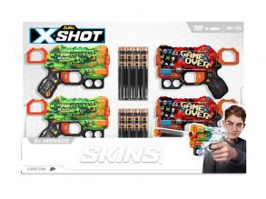 X-SHOT-darts SKINS MENACE 4 db pisztoly