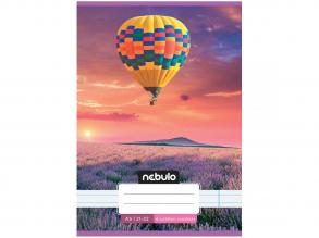 Nebulo: Tűzött 4. osztályos hőlégballon a levendulák felett mintás vonalas füzet 21-32 A/5