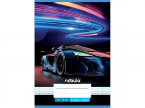 Nebulo: Tuzött 2. osztályos vonalas füzet A5-ös 16-32 Vagány mintás - Autós