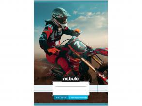 Nebulo: Tűzött 4. osztályos versenymotoros mintás vonalas füzet 21-32 A/5