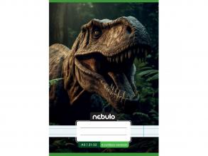 Nebulo: T-Rex mintás 4.osztályos vonalas füzet A/5 21-32