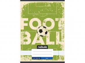 Nebulo: Tűzött sima füzet A5-ös 20-32 Vagány mintás - Football