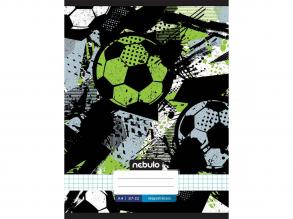 Nebulo: Tűzött kockás football labda mintás füzet 87-32 A/4