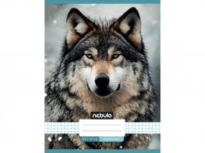 Nebulo: Tűzött kockás farkas mintás füzet 87-32 A/4