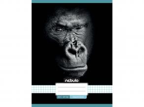 Nebulo: Tűzött kockás füzet gorilla mintás 87-32 A/4