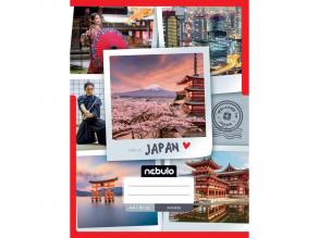 Nebulo: Tűzött vonalas Japán mintás füzet 81-32 A/4
