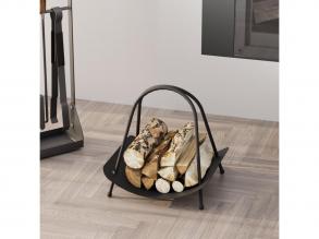 Elegáns fekete fém díszítő kiegészítő, 42x50x39 cm